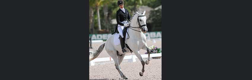 Sonia Zugel riding Afago